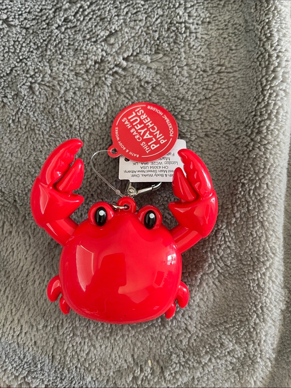 Bath & Body Works Bright Red Crab Charm Keychain